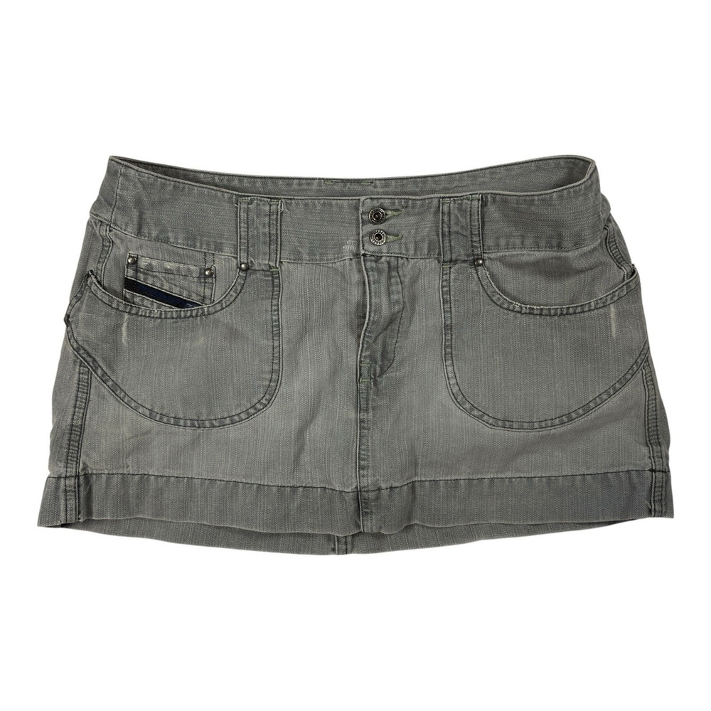Y2k Diesel Gray Mini Skirt 31 Vintage Model Off Duty Grunge - Picture 3 of 6